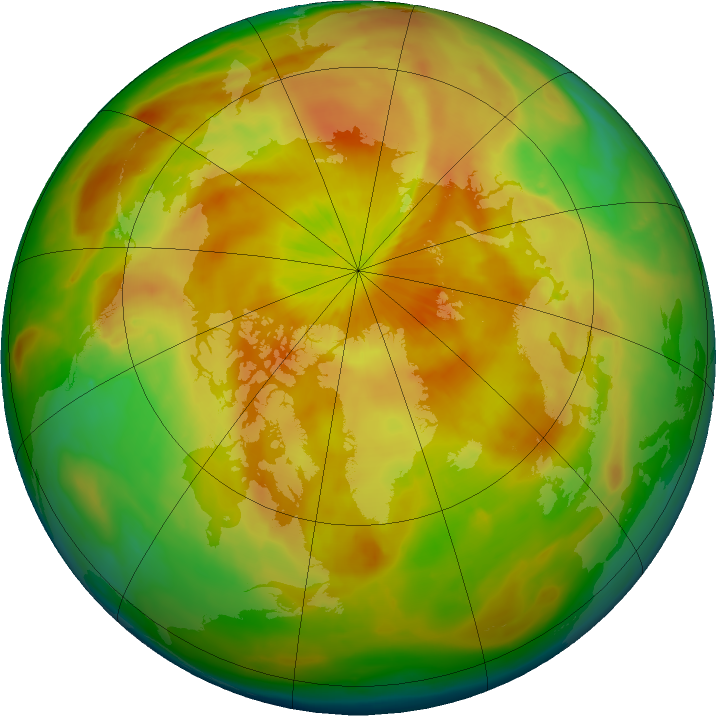 Arctic ozone map for 18 April 2016